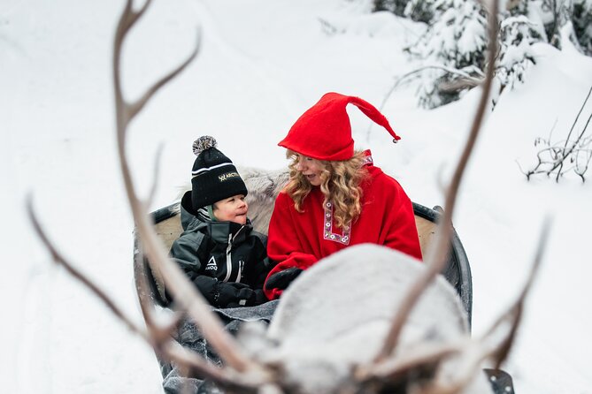 2km Sleigh Ride & Feeding Experience at Traditional Reindeer Farm - The 2km ride behind reindeer