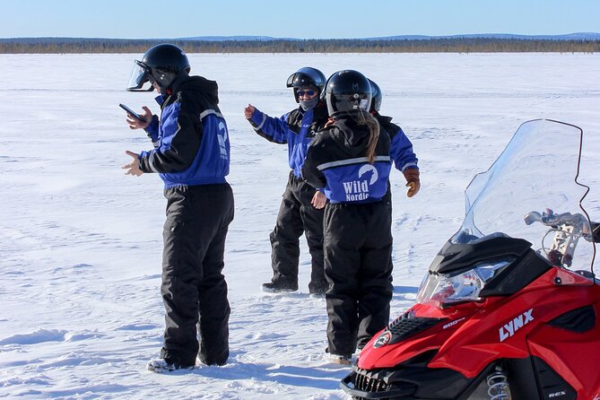 3 Hour Snowmobile Safari Around Levi with Coffee Break - Riding from Levi into the snowy wilderness