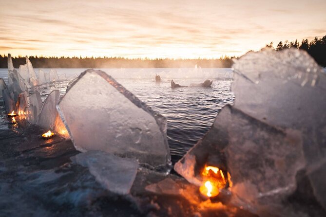 Aurora Arctic Ice Floating in Rovaniemi, Small-group - A fire, warm drinks, and the wooden cabin