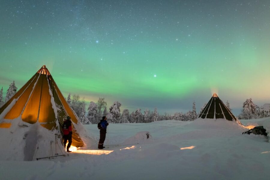 Auroras Northern Lights in Saariselka - Local stories, stars, and Lappish traditions