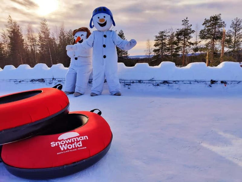 Entrance tickets to Snowman World and Snow Restaurant Dinner - Ice skating, tubing, and the large slide