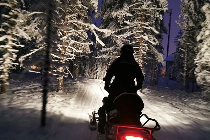 Evening Snowmobile Safari in Rovaniemi - One hour on a shared snowmobile