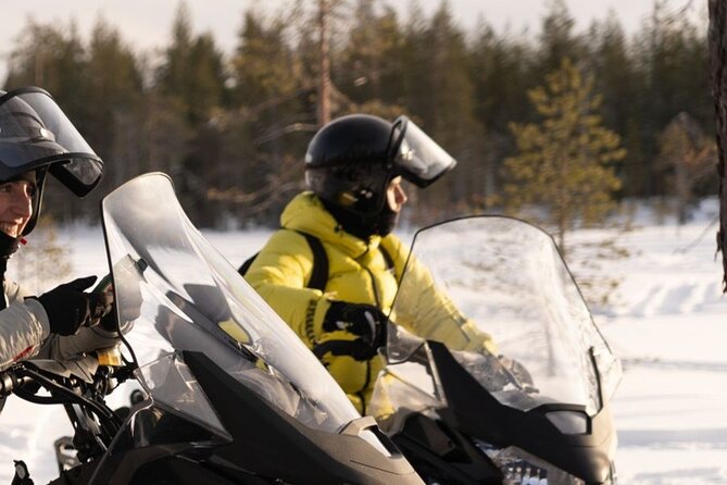 Family Snowmobile Safari in Rovaniemi - One hour through the Arctic Circle forest