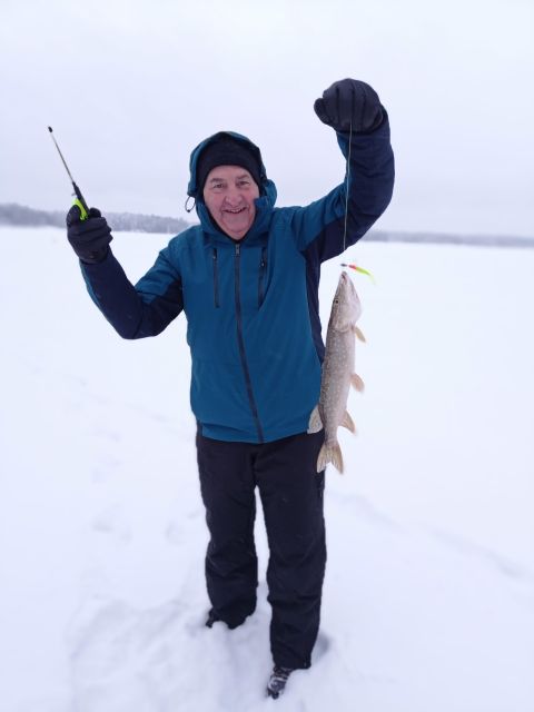 From Helsinki: Bodom Lake Ice Fishing with Food & Drinks - Learning the Finnish pilkki method