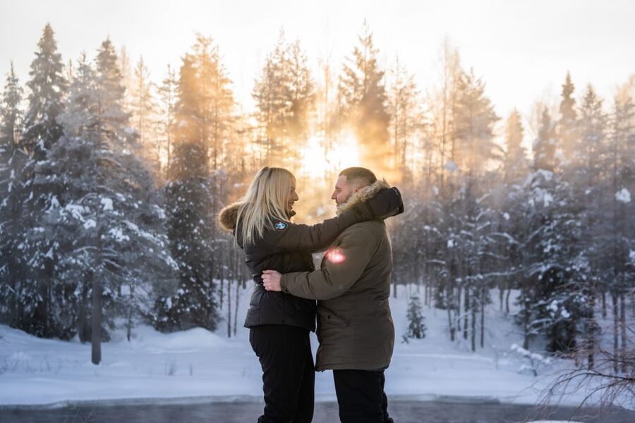 From Rovaniemi: Private Photoshoot in the Lappish Wilderness - Forest, water, and snow as your backdrop