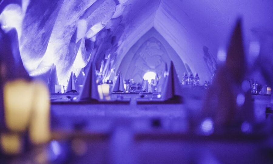 From Rovaniemi: SnowHotel Visit with Ice Restaurant Dinner - Walking through rooms that will not exist forever
