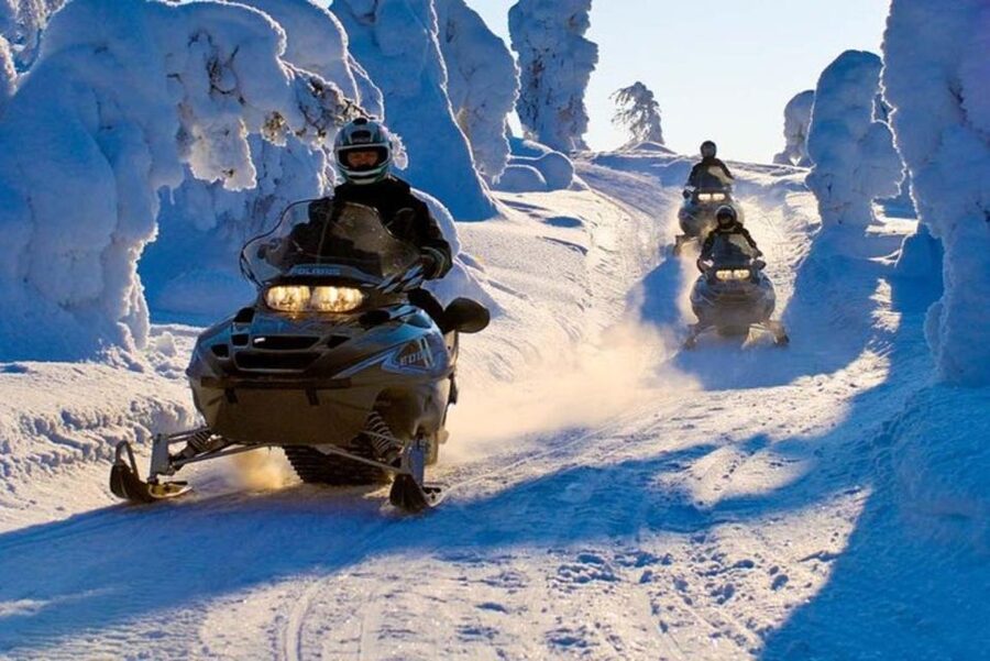 From Sirkka: Lapland Snowmobile Safari in Levi - The 12 to 18 mile snowmobile route