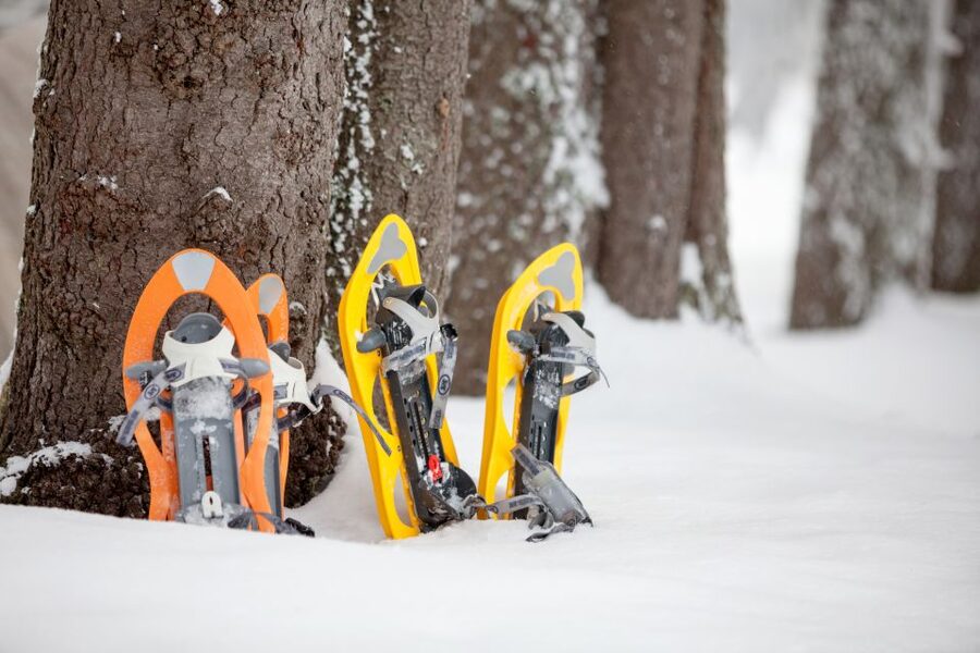 From Sirkka: Levi Summit Guided Nature Snowshoeing Tour - Getting ready at the summit