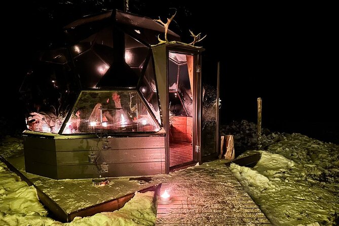 Glass Igloo Campfire Dinner under Northern Lights - Key points at a glance