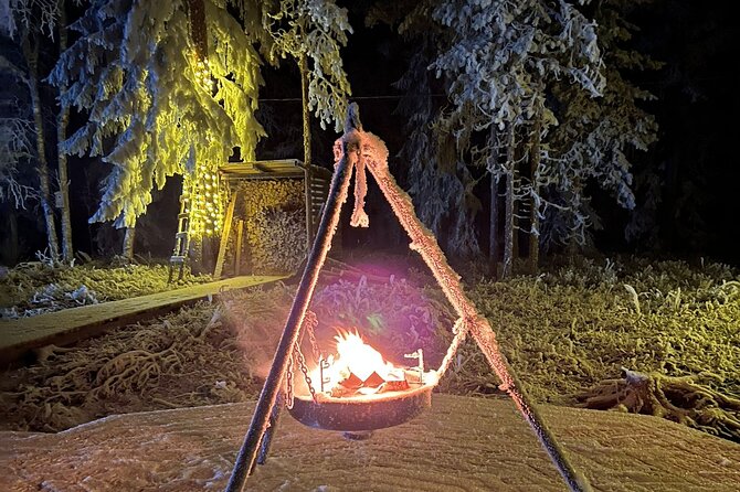 Glass Igloo Campfire Dinner under Northern Lights - The guides make a difference