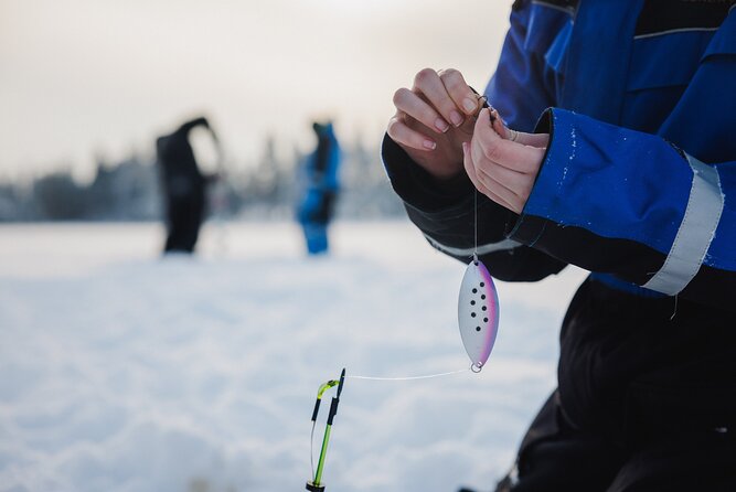 Ice Fishing and Snowmobile Safari Combo in Lapland - Snowmobile riding through the Arctic forest