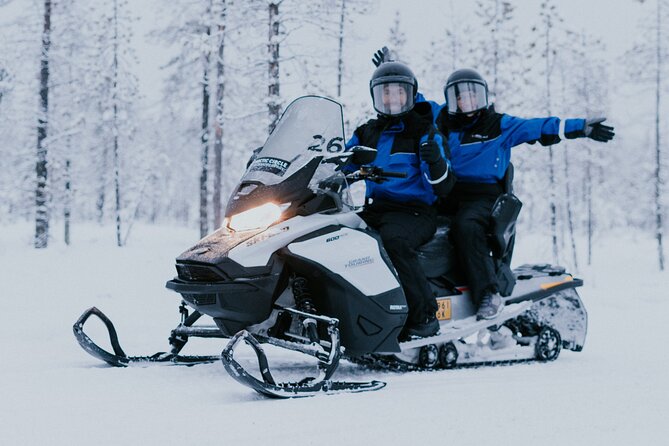 Ice Fishing by Snowmobile in Levi - From Arctic Circle Snowmobile Park to the lake