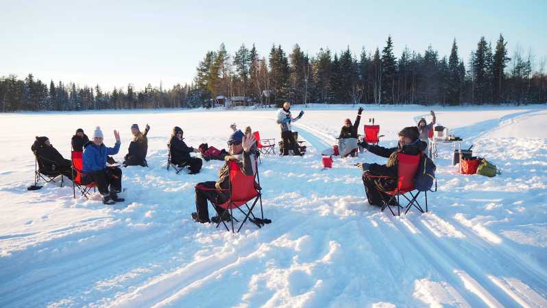 Ice fishing program in Lapland - Sitting quietly on a frozen lake