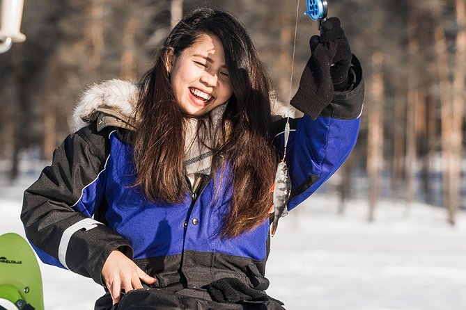 Ice Fishing Tour - Campfire food in a Finnish teepee
