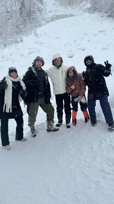 Korouoma Canyon Frozen Waterfalls Hike & Private Teepee BBQ - Key points at a glance