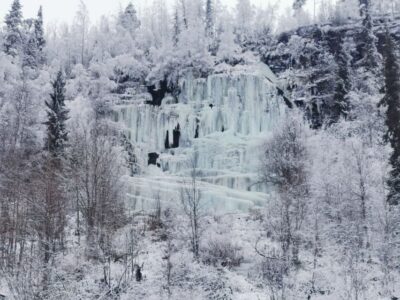 Korouoma Canyon Frozen Waterfalls Hike & Private Teepee BBQ