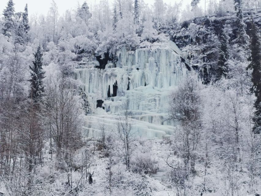 Korouoma Canyon Frozen Waterfalls Hike & Private Teepee BBQ - The Rovaniemi pickup and winter drive