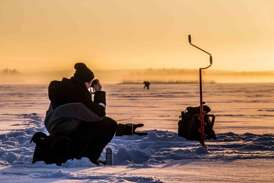 Levi: Ice Fishing on a Frozen Lake - What the open lake adds
