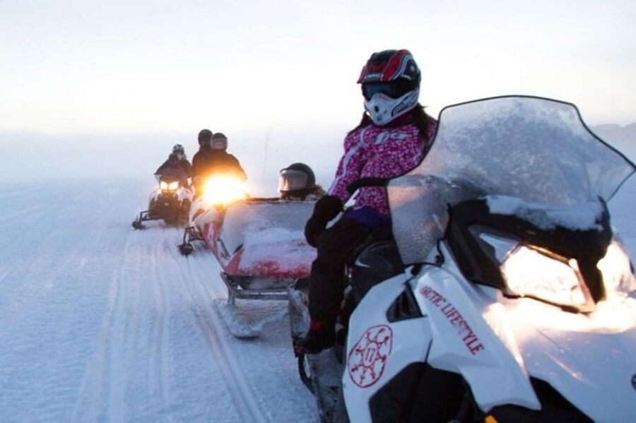 Levi: Lapland Family Snowmobile Safari - The ride begins outside Levi