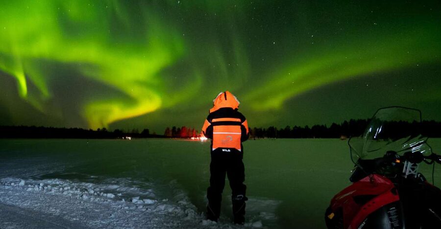 Levi: Northern Lights Snowmobile Tour with Snacks and Drinks - What the 80-minute ride is really like