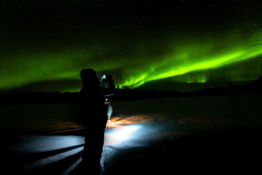 Levi: Northern Lights Tour by Minivan - Chasing the lights beyond Levi