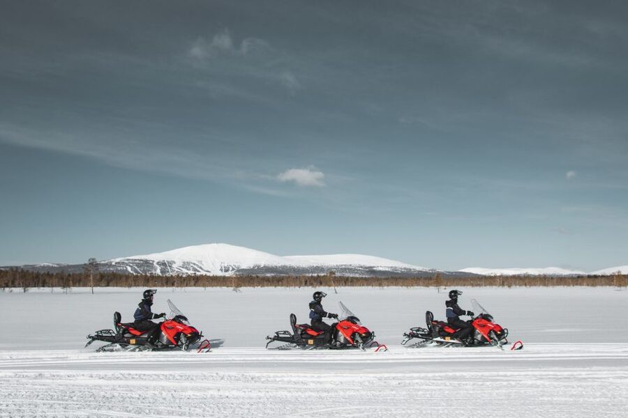 Levi: Snowmobile Safari with Ice Fishing and Outdoor Lunch - Soup by the open fire