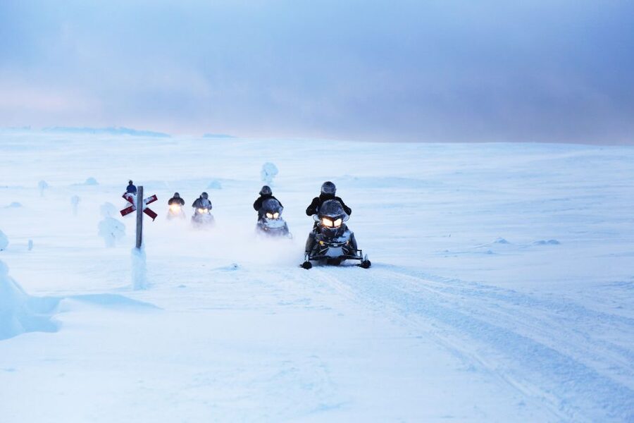 Levi: Snowmobiling Adventure - Learning to drive a snowmobile