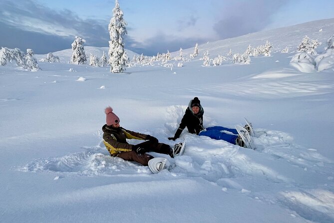 Levi: Snowshoeing adventure in the National Park - Learning to walk on deep snow