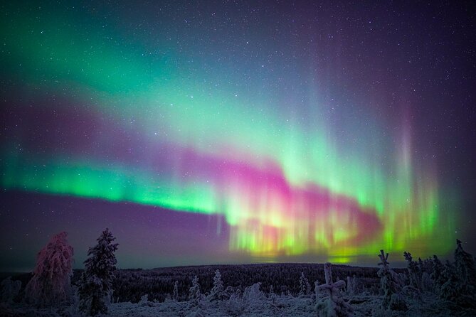 Night Snowshoeing Adventure under the Northern Lights - The fire stop is more than a warm-up