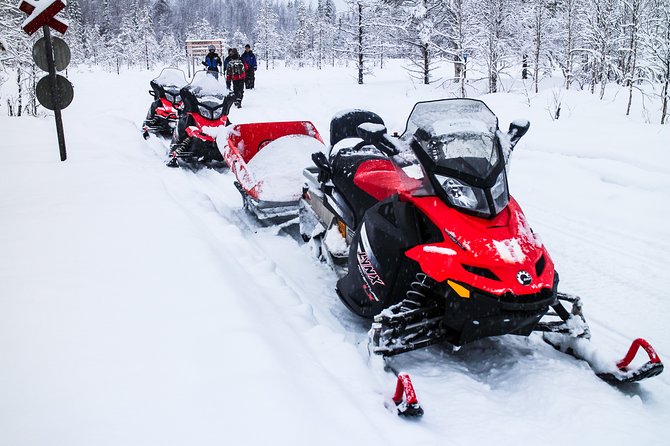Northern Lights Snowmobile Sleigh Ride - The snowmobile sleigh ride through the countryside