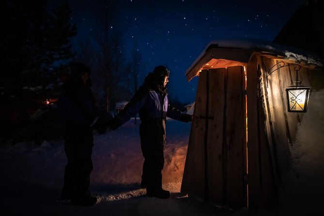 Northern lights tour to Lake Inari from Ivalo, Reindeers & Dinner - A local island, open fire, and Lappish food
