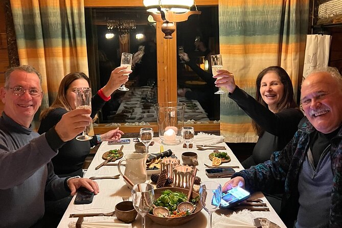 Private Traditional Sauna, Ice Dip and Dinner in the Wilderness - A homemade Lappish dinner in a cozy cabin