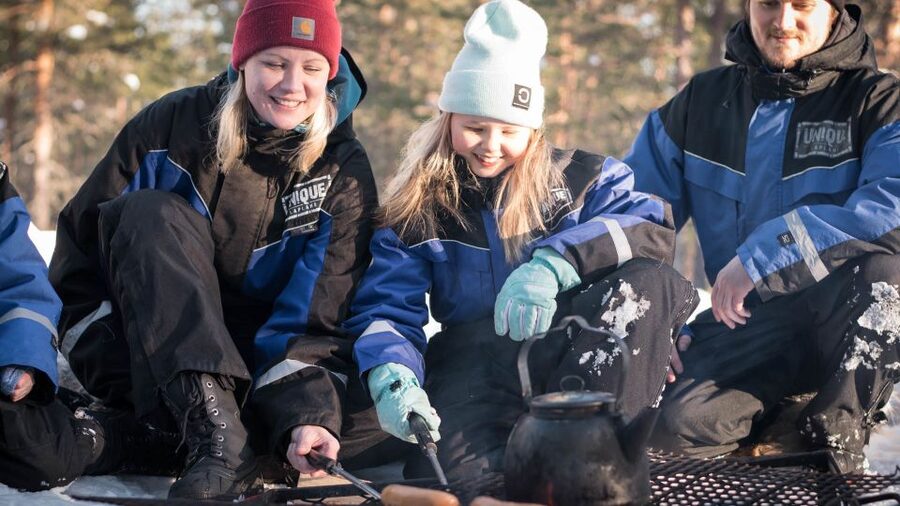 Rovaniemi: Family Snowmobile Safari with Campfire and Snacks - Forest trails outside Santa Claus Village