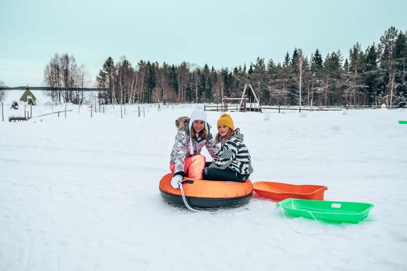 Rovaniemi: Full-Day Snow and Fun Activities - A busy snow day outside Rovaniemi