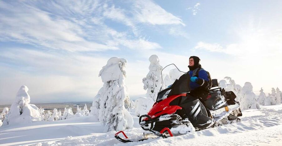 Rovaniemi: Guided Wilderness Snowmobile Ride - Leaving Rovaniemi for the snowy forest