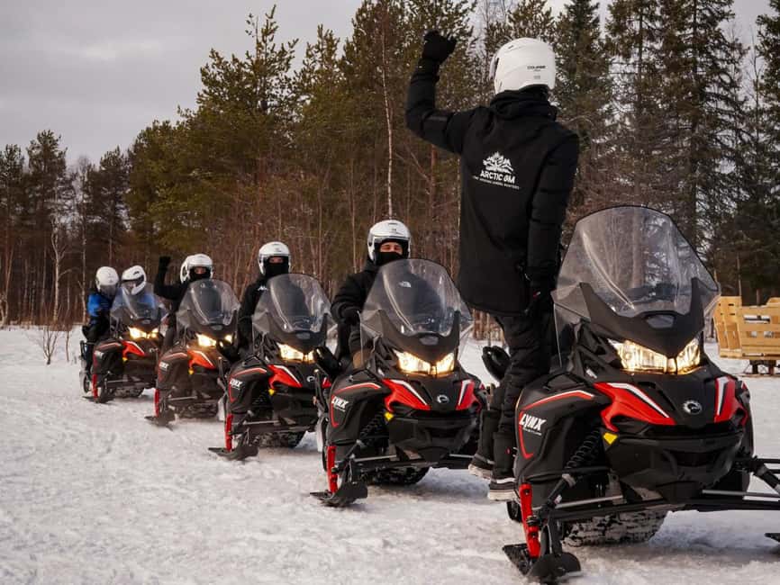 Rovaniemi: Guided Wilderness Snowmobile Safari & Barbeque - What happens at the Valtakatu meeting point