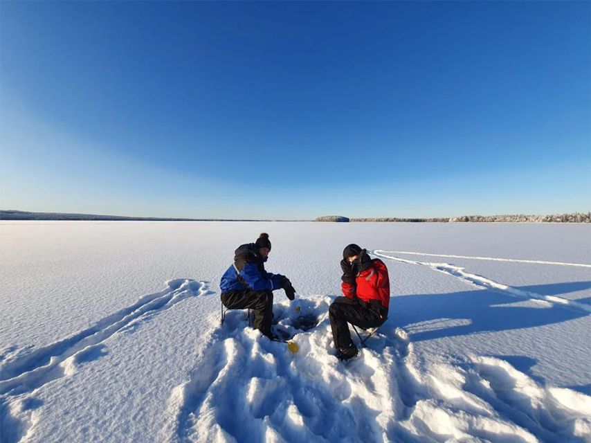 Rovaniemi: Half-Day Snowmobile & Ice Fishing Experience - Stopping on the frozen lake for ice fishing