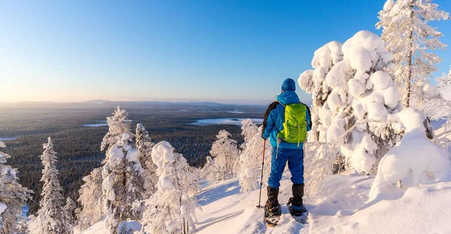 Rovaniemi: Hiking and Snowshoeing Adventure in Lapland - The uphill route to the lookout