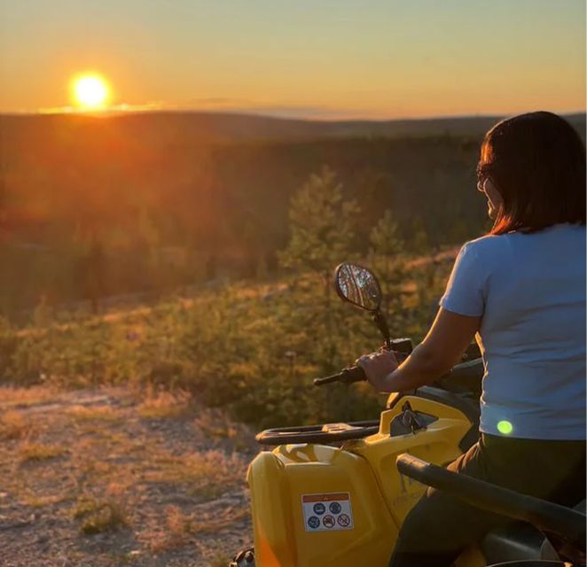 Rovaniemi: Midnight Sun, ATV Ride During The Golden Hour - Into the Arctic Forest at Golden Hour