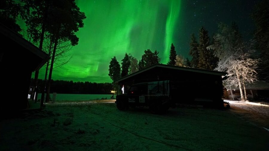 Rovaniemi: Northern Lights Hunting in Lappish old cottage - Leaving Rovaniemi’s city lights behind