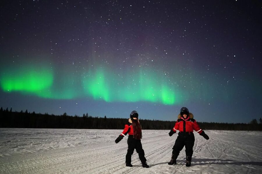 Rovaniemi: Northern Lights Sleigh Ride - Meeting in central Rovaniemi