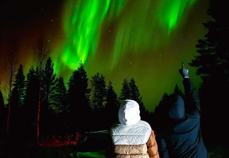 Rovaniemi: Northern Lights Tour with BBQ - Three stops beyond the city lights