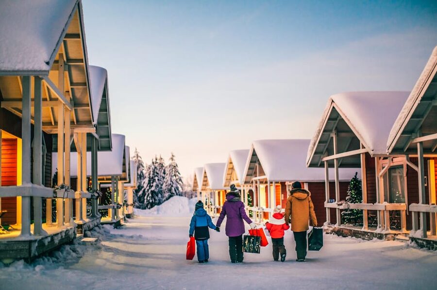 Rovaniemi: Santa Claus Village + Husky & Reindeer Sled Ride - Hot berry juice, cookies, and winter comfort
