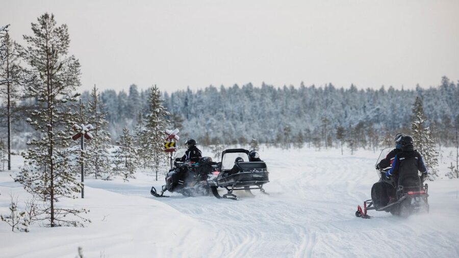 Rovaniemi: Snowmobile Safari in the Arctic Circle - Following the forest route from Rovaniemi