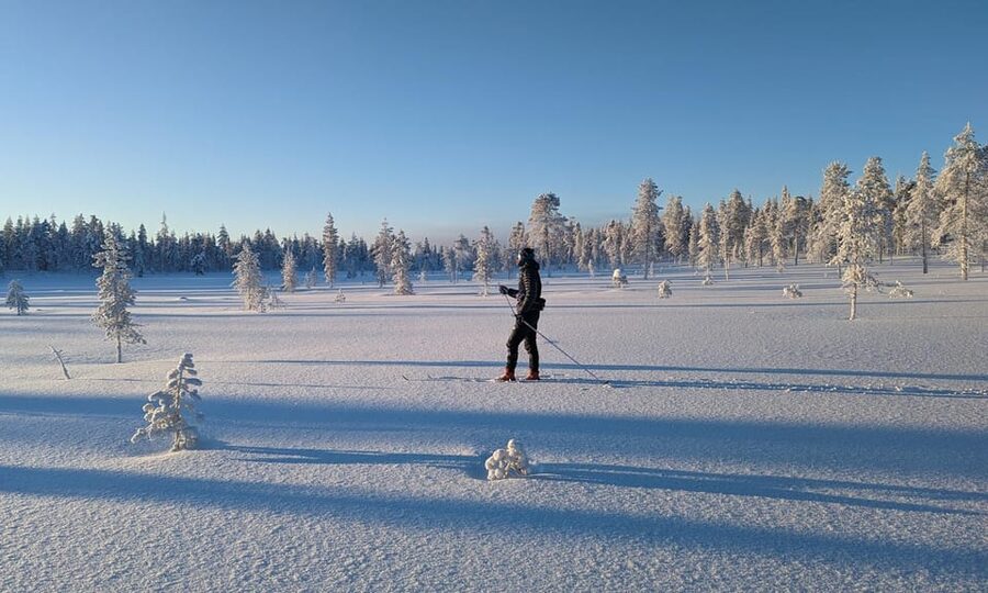 Saariselkä: Back-Country Skiing Guided Tour - A small group changes the pace