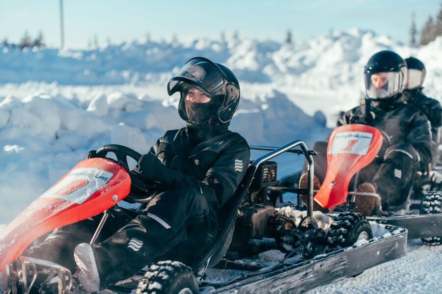 Sirkka: Levi Ice-Karting Experience with Optional Transfer - Getting suited up for subzero conditions