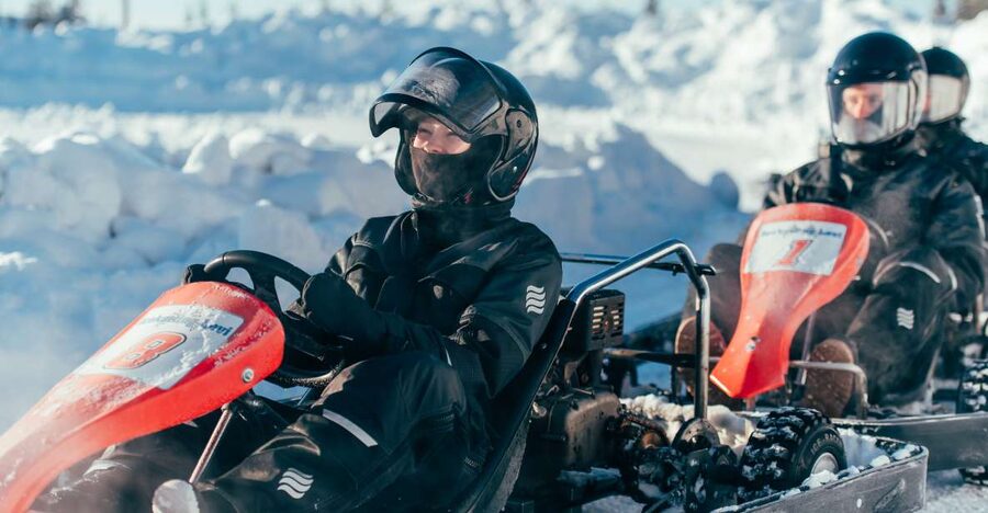 Sirkka: Levi Ice-Karting Experience with Optional Transfer - The fire break and hot berry juice
