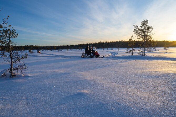 Small-Group Snowmobile Experience in Rovaniemi - Open snow, frozen lake views, and photo stops