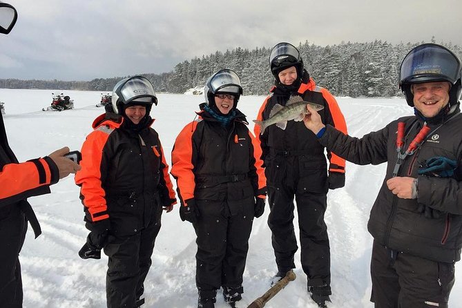 Snowmobile Safari in Helsinki Archipelago with Lunch - Ice fishing and kick sledding