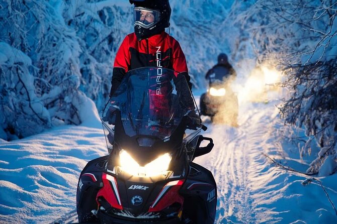 Snowmobile Tour with Small Group in Remote Wilderness 3 Hours - Riding through forests and over frozen lakes